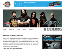 Tablet Screenshot of metalcentraltv.com